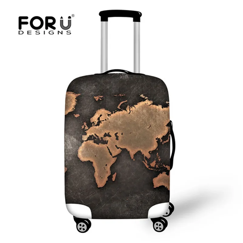 FORUDESIGNS/карта мира, эластичный плотный Чехол для багажа, чехол для багажника, чехол для 18 ''-30'', защитный чехол, аксессуары для путешествий - Цвет: H5865