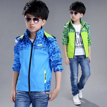 

New 2017 Spring Autumn Kids Coats For Boys Jackets 4-14 Years Children Outwear Water-proof Sports Jackets Warm Outdoor Coats
