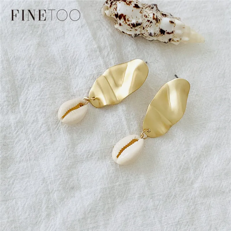 

Bohemian Ocean Beach Natural Cowrie Shell Earrings Fashion Conch Seashells Drop Earrings for Women Oorbellen Pendientes