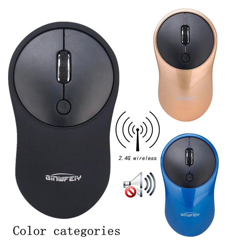 

2.4G Wireless Mouse Ergonomic Mouse 4 Button Laptop Computer Usb Mouse with Receiver for Windows Wireless Gaming Mouse
