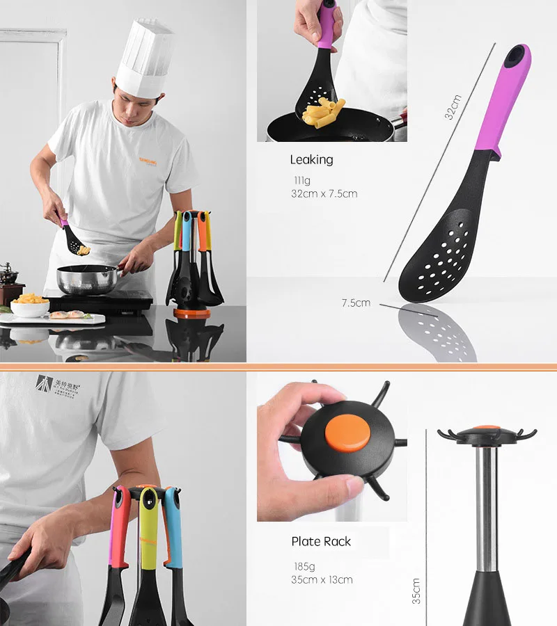 Ferramentas Food-Grade de Nylon Não-Vara Utensílios de