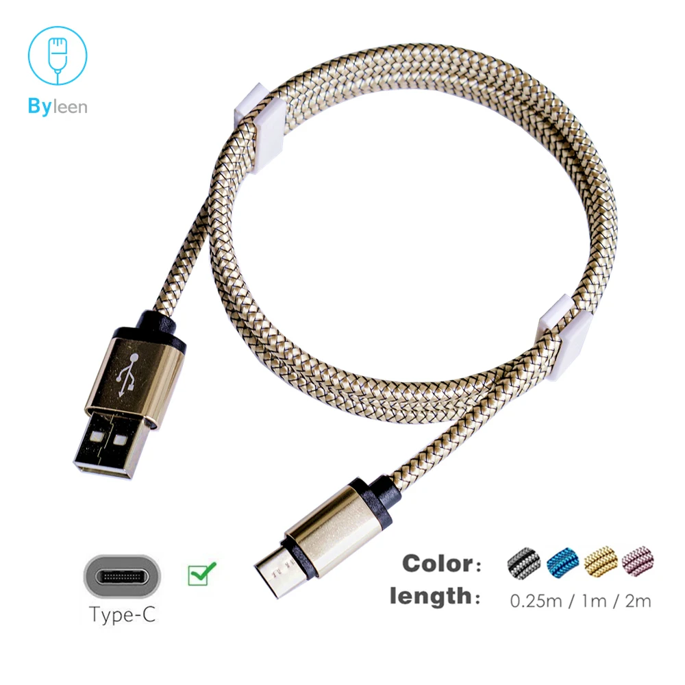 

USB C Quick Charging Cable for Samsung Galaxy Note 8 9 S8/S9/S10 A5/A7 2017 A7/A8 2018 0.2M Short 1/2 Meter Long Typo C Cablo