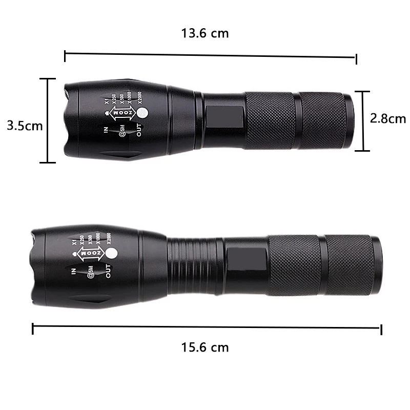 Litwod Z20 XM-L L2 светодиодный тактический светильник-вспышка 5000лм, масштабируемый фонарь для охоты, светильник+ аккумулятор+ пульт дистанционного управления+ зарядное устройство+ крепление для оружия