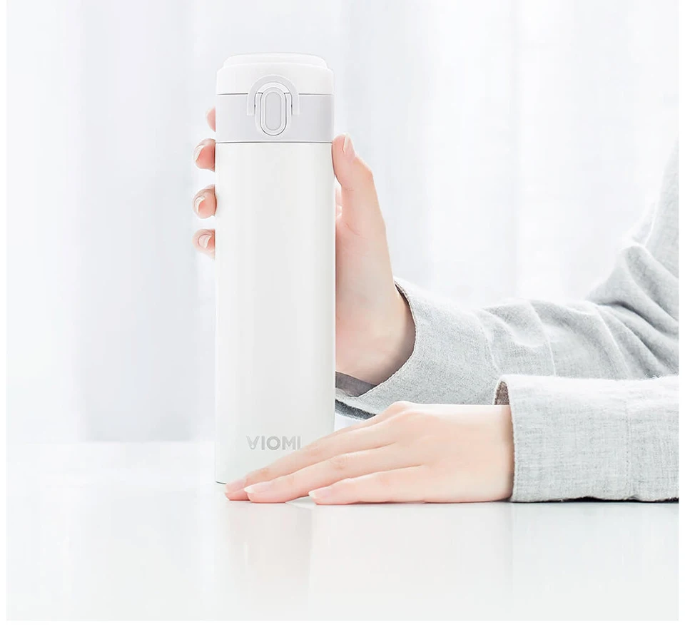 Original Xiaomi Mijia VIOMI Thermos Stainless Steel cup Flask Water Bottle Cup 24 Hours Thermos 300ML Single Hand ONClose (5)
