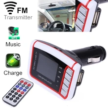 Tiptop New LCD Car Cigarette lighter MP3 Player Wireless FM Transmitter Modulator with USB SD MMC Card remote fm tuner Kit