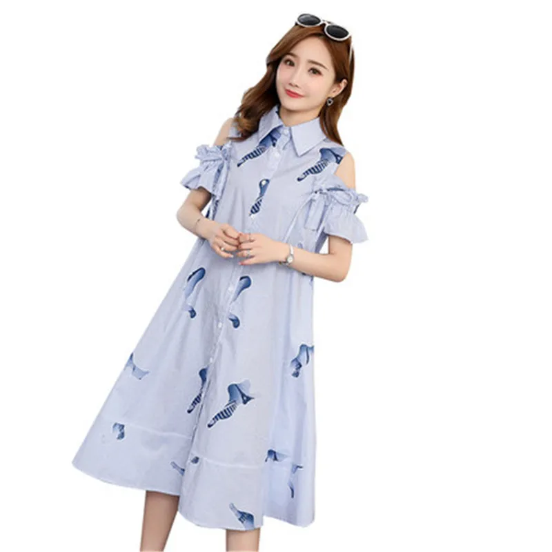

Pregnant women summer dress 2019 new pregnant women spring Korean version loose summer strapless w318