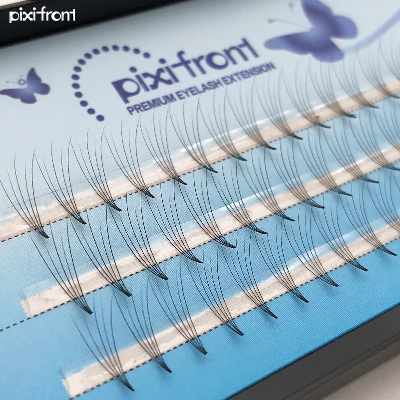 

5D Russian Volume fake Eyelashes Extension Short Stem Pre-made Fans Mink falsh Eyelashes Individual Extensions