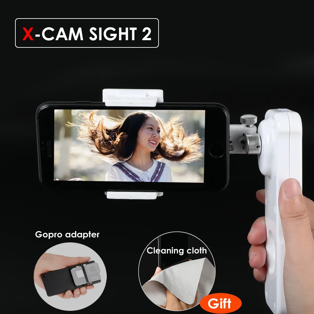 

X-Cam Sight 2 Axis Smartphone Handheld Brushless Gimbal Video Stabilizer Mobile stabilizing Steadycam for iPhone Samsung Phone