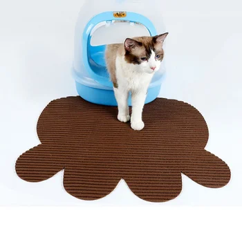 

Hot 5MM Thick PVC Foam Cat Litter Mat Stripe Gap Soft Comfortable Cat Litter Out Of The Cat Litter BoxKeep The Floor Clean Pet