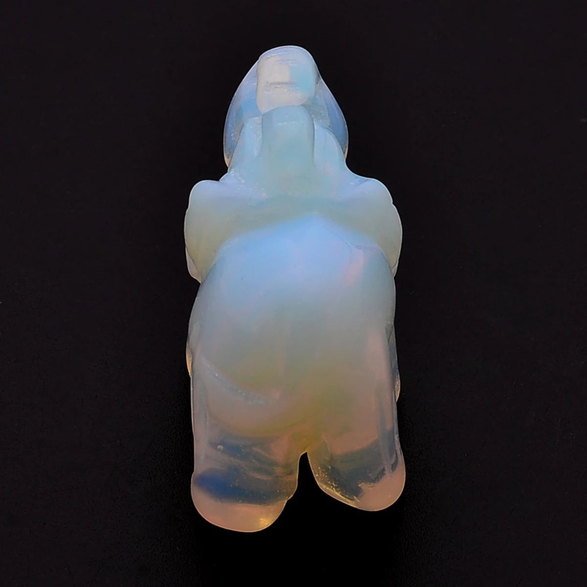 1pcs Mayitr Gem Stone Decoration Crafts Hand Carved Elephant Opal Home Decor Lucky Ornament Craft 15''