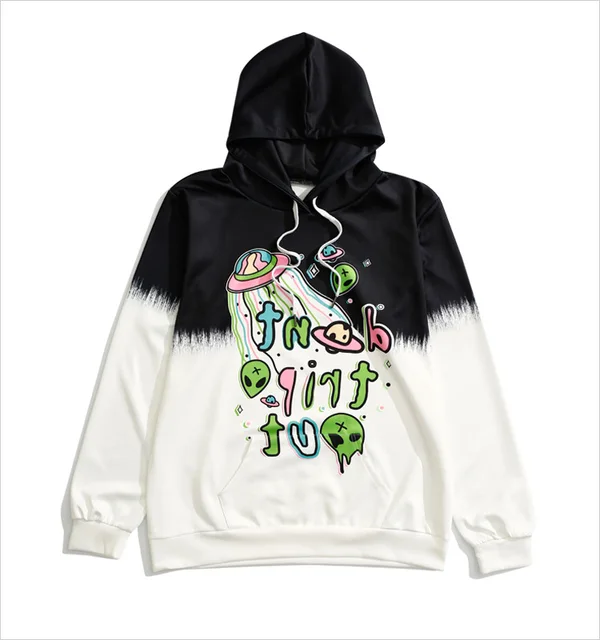 black and white tie dye sweatshirt