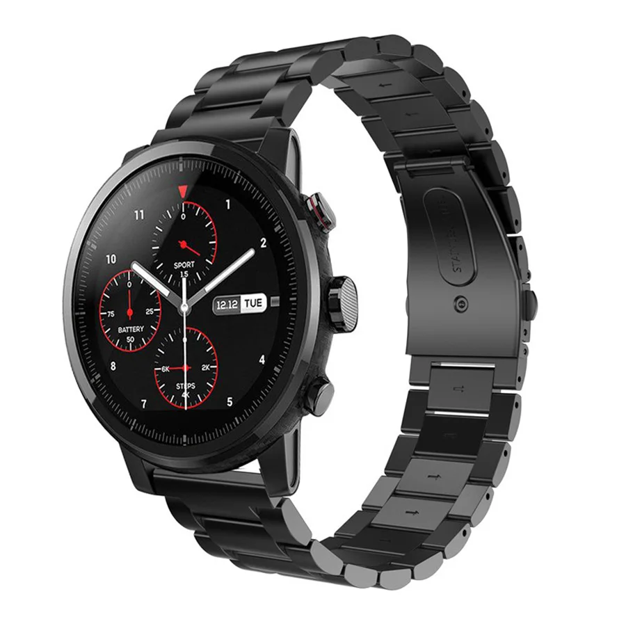 Сменный металлический ремешок для смарт часов Xiaomi Huami Amazfit Stratos 2 2S PACE 22 мм на