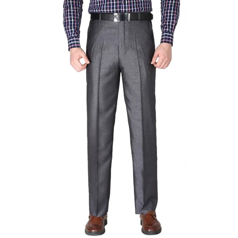 MOGU модные новые высококачественные мужские брюки прямые летние мужские классические повседневные деловые брюки в длинную длину для 8 цветов