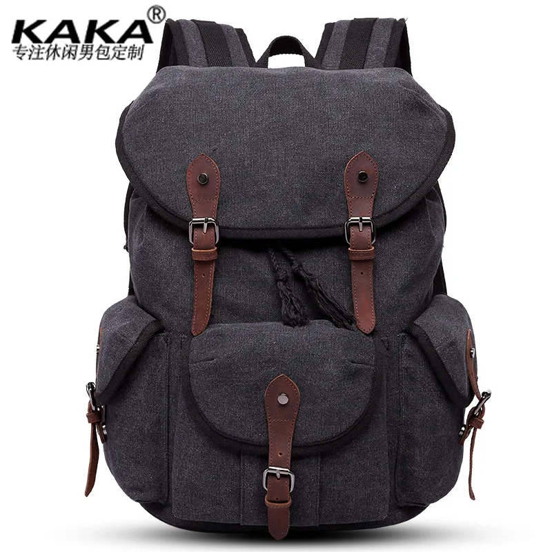 

040718 new hot man canvas backpack student school bag