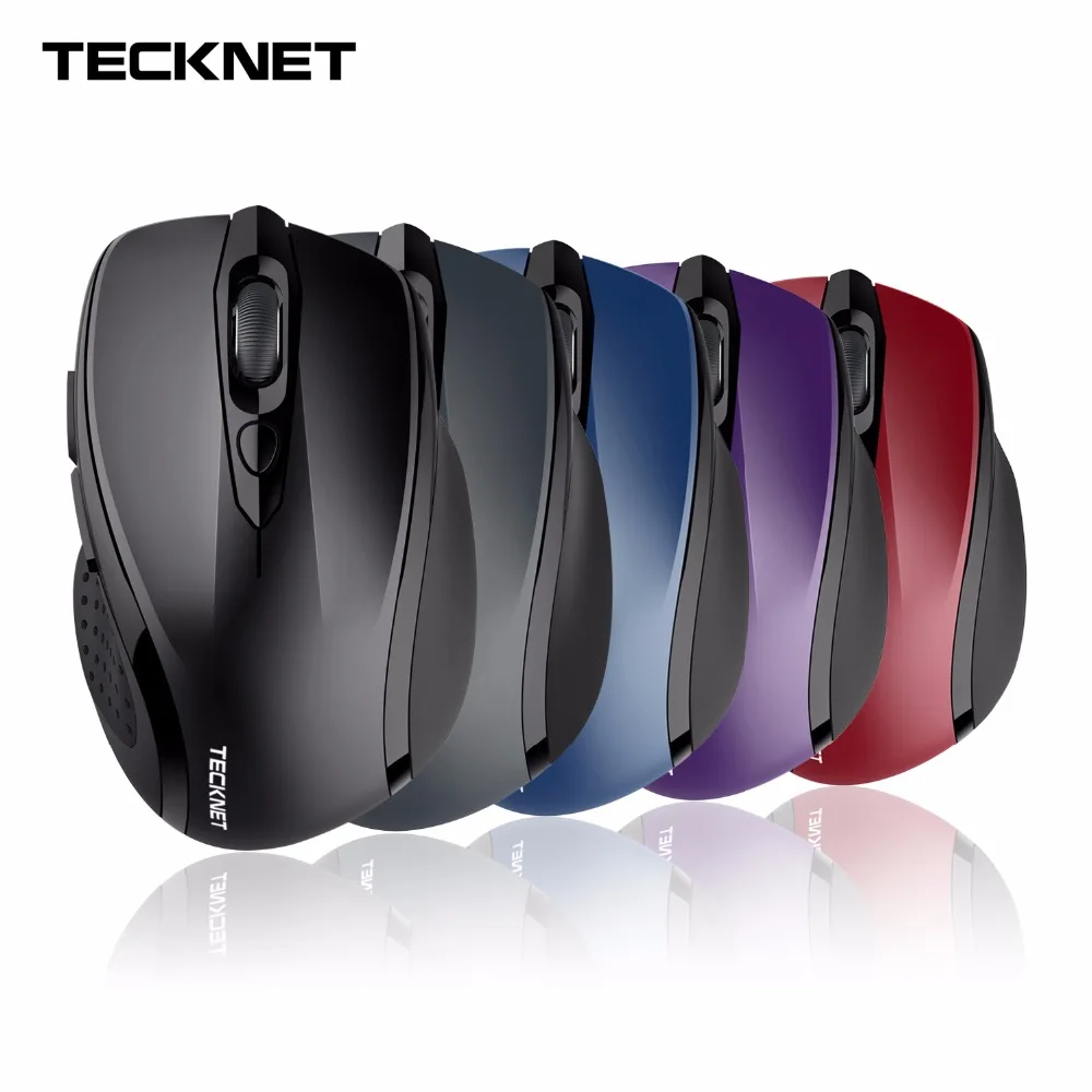 

TeckNet NEW USB Wireless Mouse 2600DPI Adjustable USB Receiver Optical Computer Mouse 2.4GHz Ergonomic Mice For Laptop PC Mouse