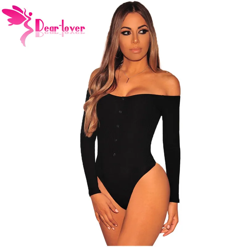 Black-Ribbed-Knit-Off-Shoulder-Long-Sleeves-Bodysuit-LC32322-2-31446