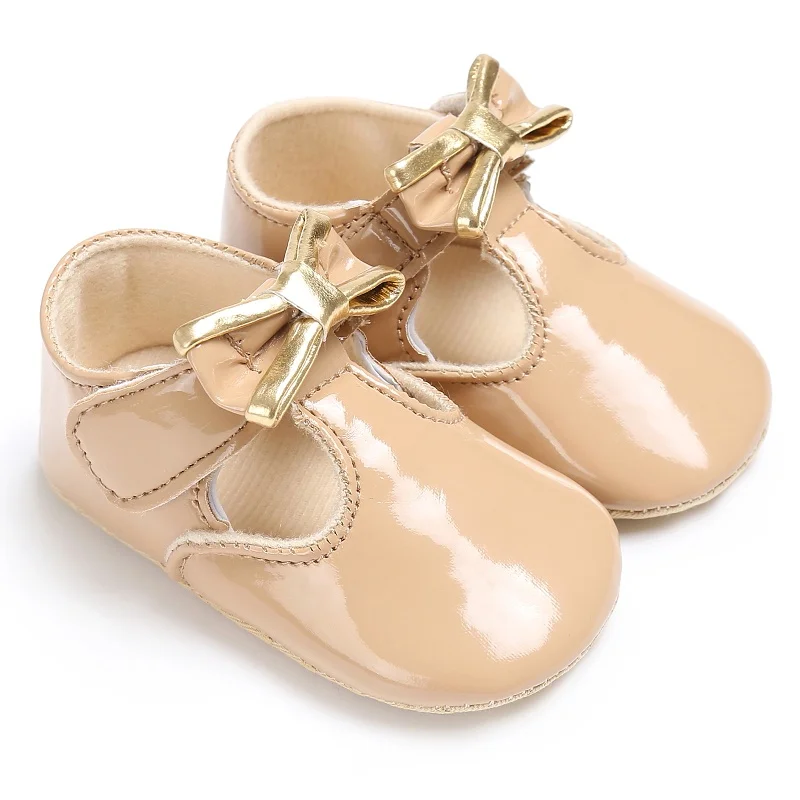 Летняя обувь из искусственной кожи для новорожденных девочек; обувь для малышей; обувь принцессы на нескользящей мягкой подошве; обувь для малышей; Новинка - Цвет: Kahaki