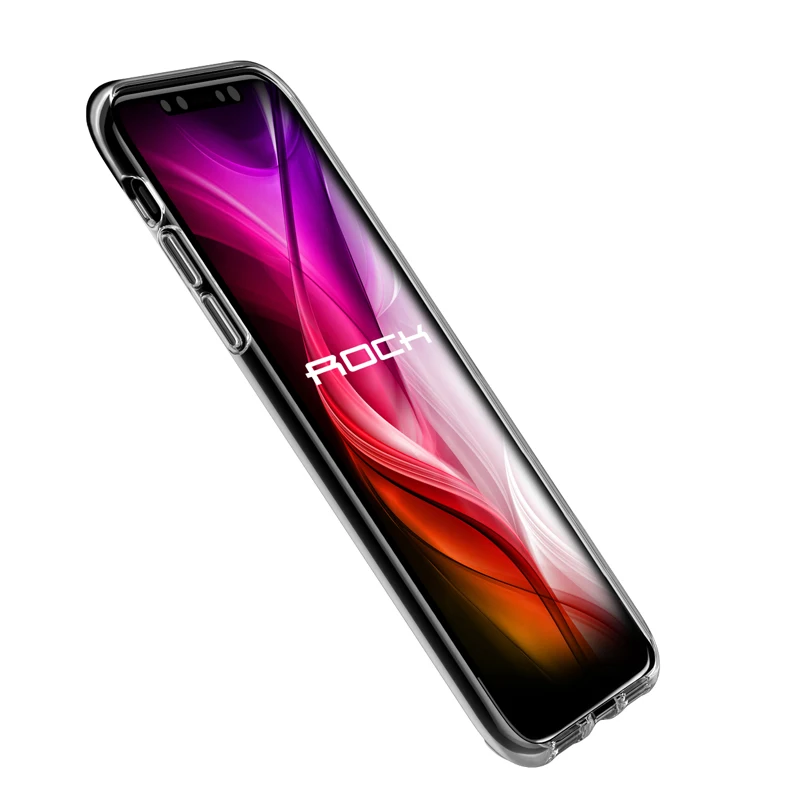 Для iPhone x чехол, Rock кристально чистый защитный тонкий ПК противоударный чехол для iPhone x 5,8 дюймов