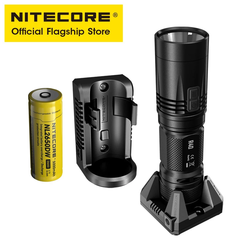 NITECORE R40 фонарик с мигалкой Аккумуляторный дальний беспроводной Перезаряжаемый