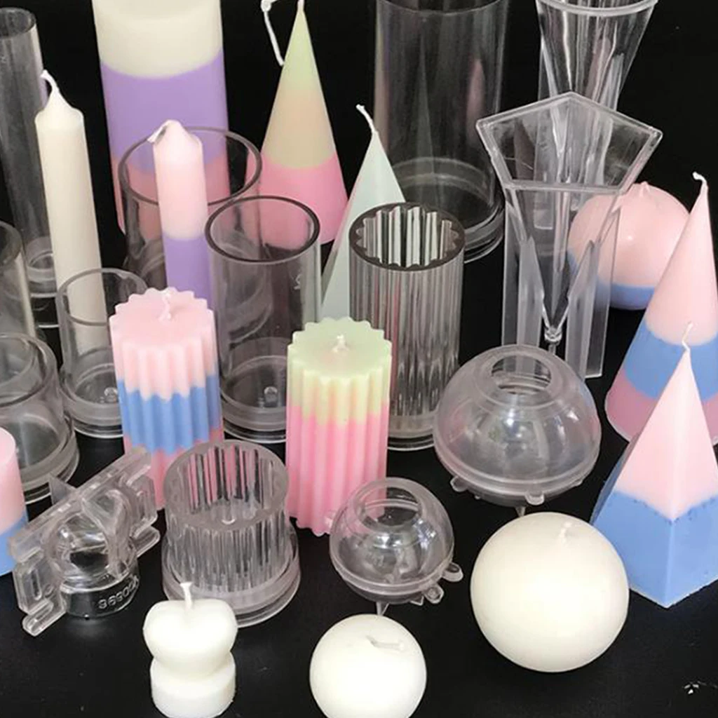 3D Egg Shape Plastic Candle Making Mold Candle Moulds DIY Candle Soap Clay Making Model Candle Mould Handcraft Mold Tool