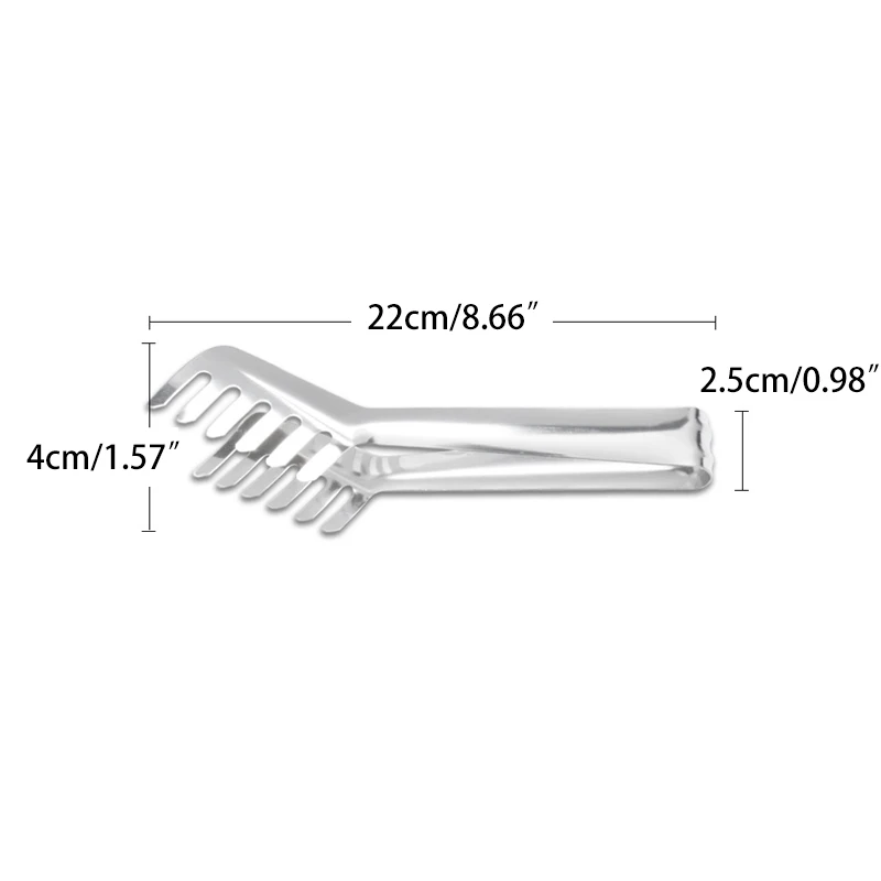 1 шт. 22 см/8,6" тонкая полированная нержавеющая сталь еда спагетти салат буфет вечерние щипцы ПИЩЕВЫЕ ЗАЖИМ кухонные аксессуары трубка для макаронных изделий
