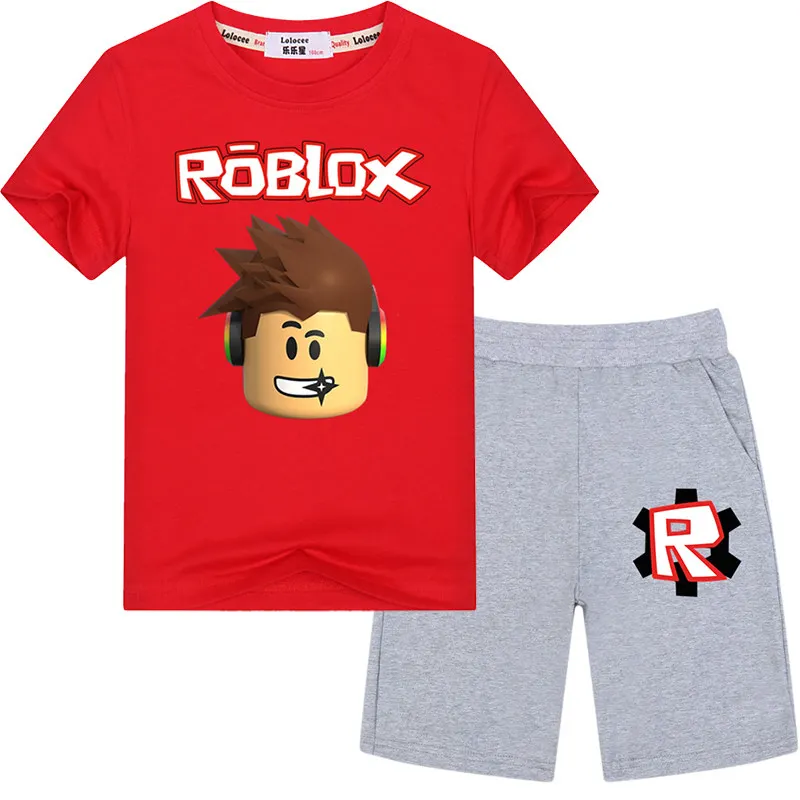 Big Boys Character Tshirts Sets Graphic Tees Shorts Kids Summer 100 Cotton Sets Roblox Games Clothing Sets - pocket roblox t shirts