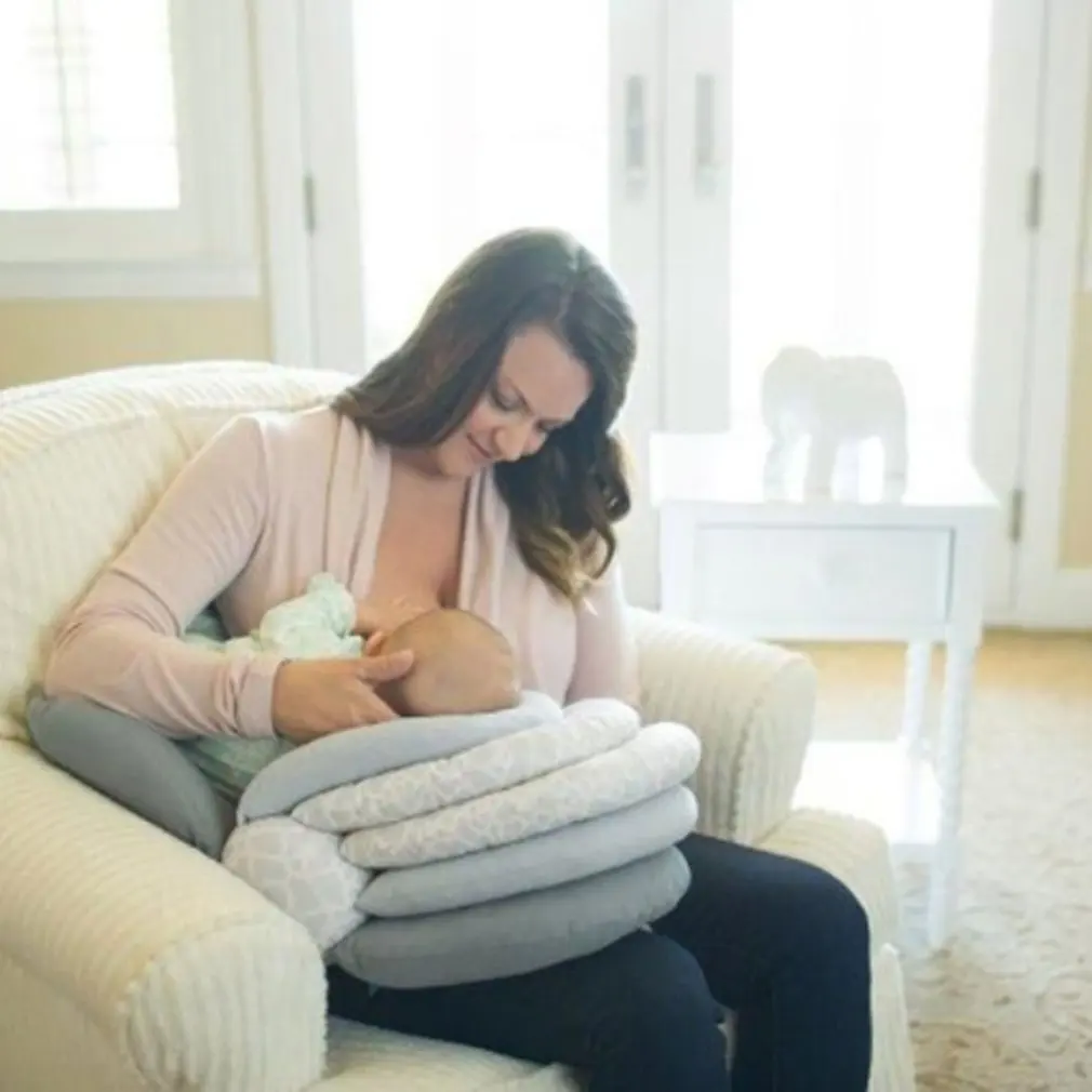 

Multifunction Baby Nursing Pillows Breastfeeding Layered Adjustable Infant Feeding Cushion Washable Cover Baby Pillow 70*26*17cm