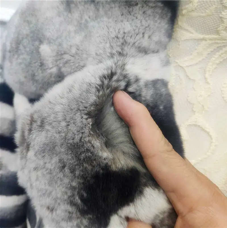Полный Пелт настоящая Шиншилла Шуба из кролика Рекс натуральная Меховая куртка зимняя женская верхняя одежда пальто