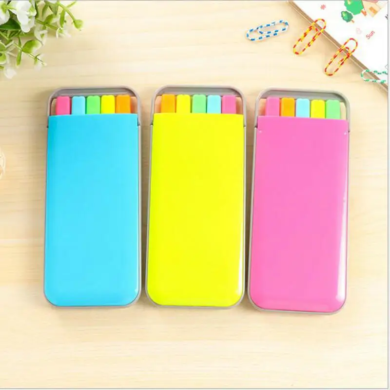 

5pcs/set Candy Color Fluorescent Marker Pen Student Office Stationery Drawing Pen Children's Birthday Gift