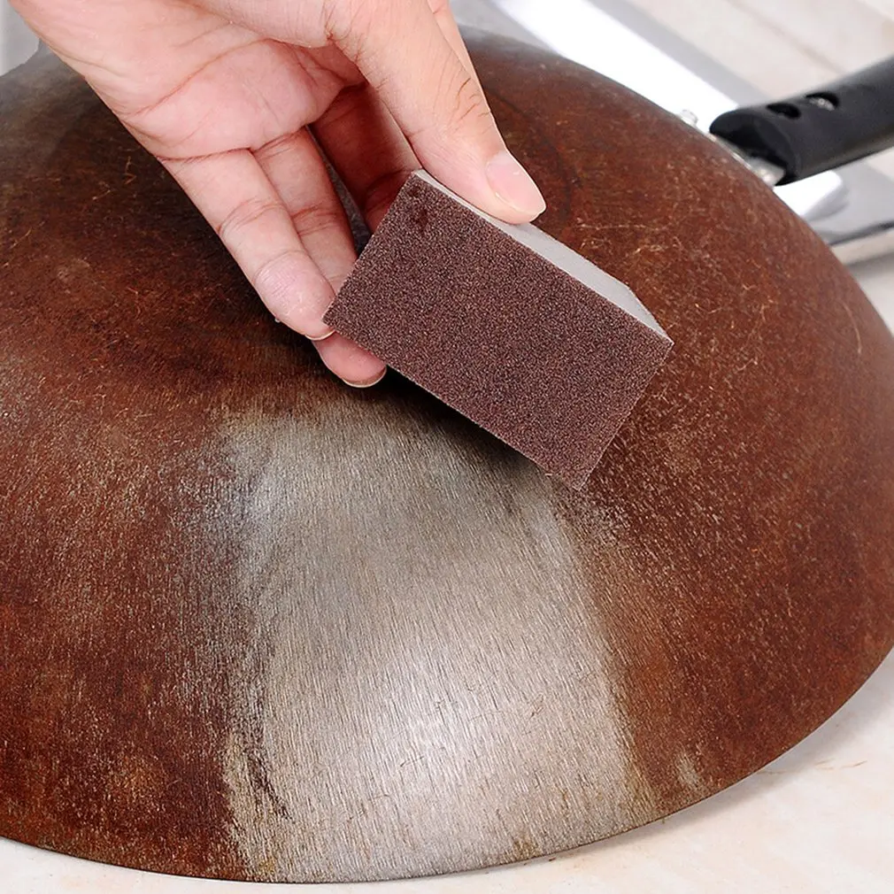 

Sponge Carborundum Brush Kitchen Washing Cleaning Kitchen Cleaner Tool Magic Emery Sponge Brush Stains Foam