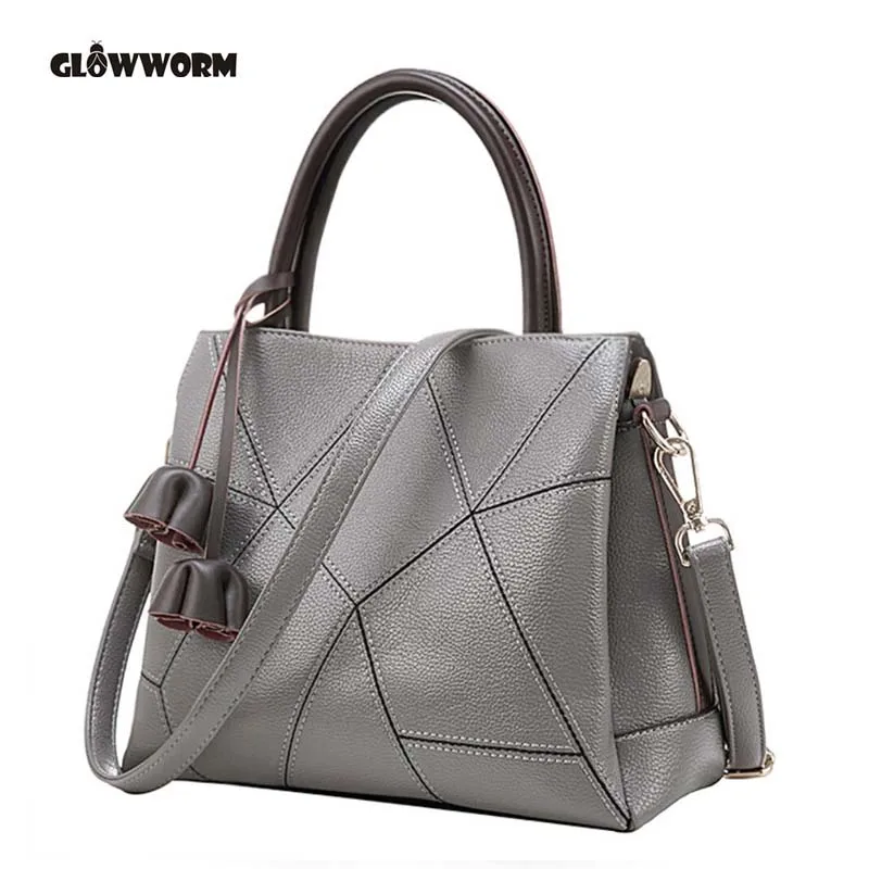 

Best Special Offer New Bucket Quality Genuine Leather Women Handbags 2018 Brand Tote Bag Plaid Top-handle Famous Designer Totes