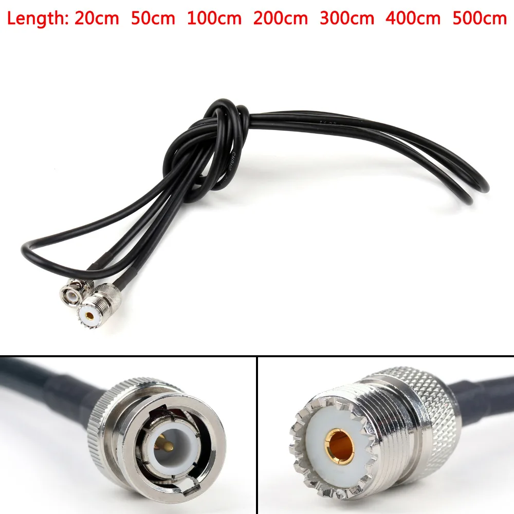 

Areyourshop RG58 Cable BNC Male Plug Jack To SO239 UHF Female Jack Straight Pigtail 20CM 50CM-200CM Wholesale Cable Wire