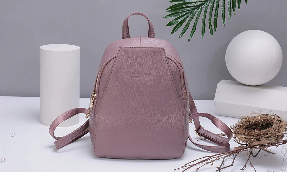 women backpack genuine leather