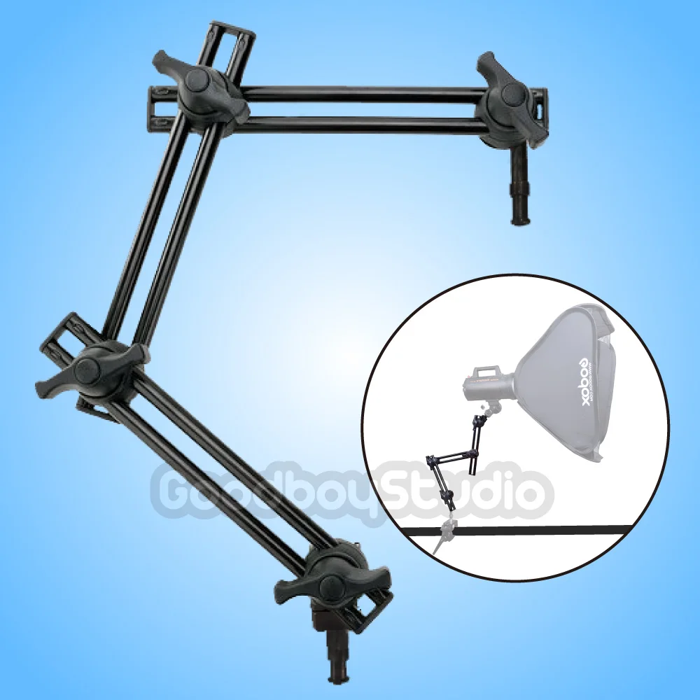 Аксессуары для фотостудии, 3 секции, двойной регулируемый держатель, шарнирная стрела, раздвижная система расширения, светильник, подставка