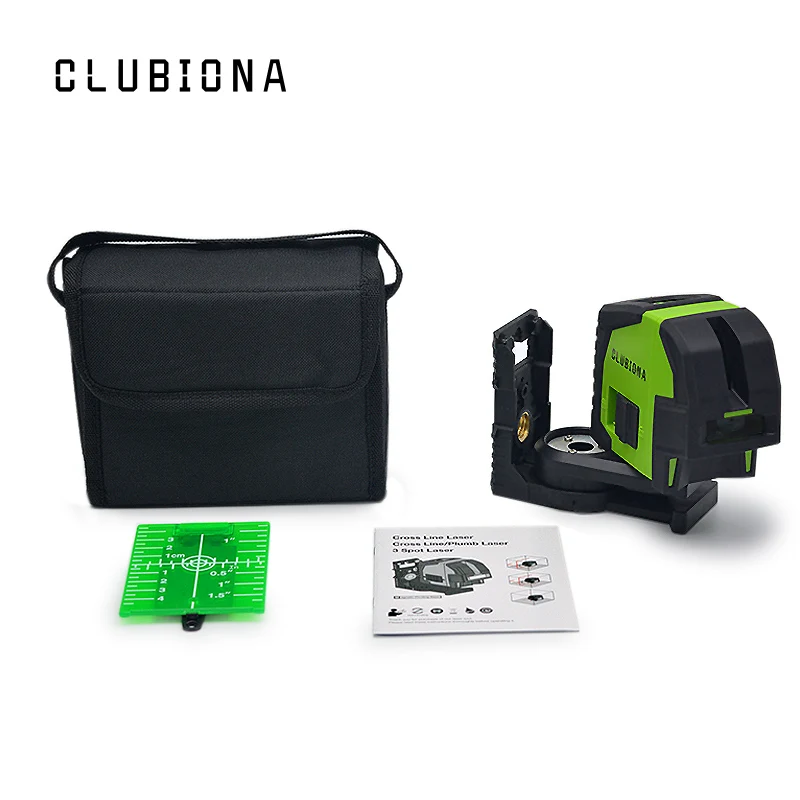 Самонивелирующийся лазерный нивелир Clubiona с 3 зелеными точками 360