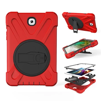 

High Impact Resistance Silicon Back Cover with Kickstand for Samsung Galaxy Tab S2 8.0 inch SM-T710 T715 T713 Tablet+Pen