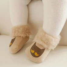 Носки для малышей; теплые носки для новорожденных; зимние носки для маленьких мальчиков; забавные носки для малышей; махровая утепленная одежда для девочек; 3 пара/лот