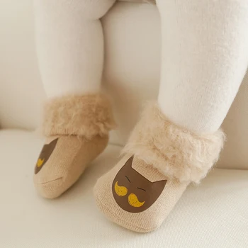 

baby socks newborns warm sock toddler boys winter socks bebe infant funny socks girls terry thicken foot wear cartoon 3 pair/lot