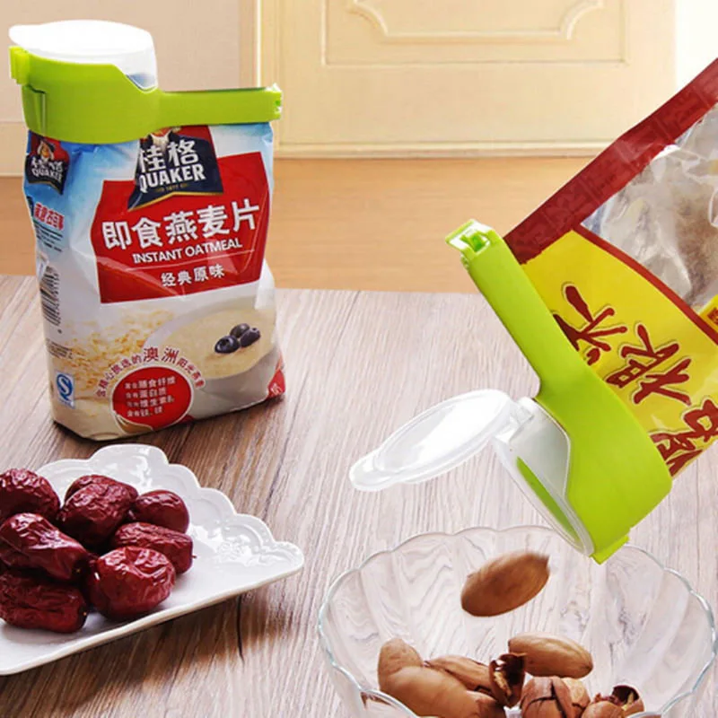 

Seal Pour Food Storage Bag Clip Snack Sealing Clip Fresh Keeping Sealer Clamp Plastic Helper Food Saver Travel Kitchen Gadgets