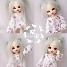 Новинка 1/12 3-4 дюйма 9-10 см 1/8 4-5 дюймов 12 см 14 см BJD fRime зеленые длинные прямые волосы для AE PukiFee лати Противоскользящий BJD парик куклы