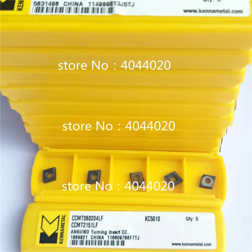 Карбидные вставки Kennametal CCMT060204LF KC5010 CCMT21.51LF 5 шт.|Токарный инструмент| |
