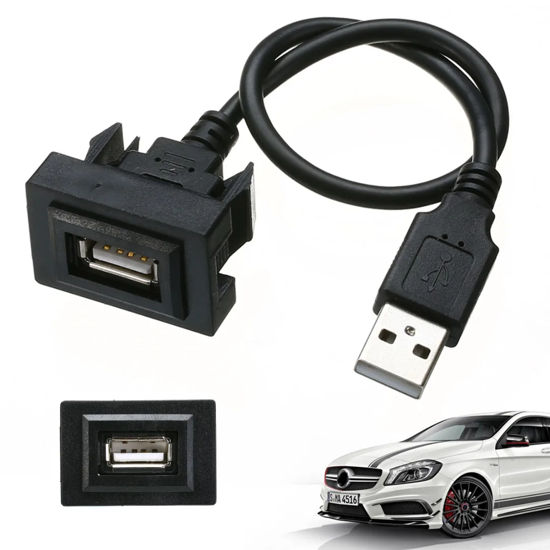 Портативный Автомобильный USB Удлинительный кабель для автоматической приборной панели заподлицо 2,0 USB свинцовый Удлинительный Кабель-адаптер Шнур для автомобиля Toyota