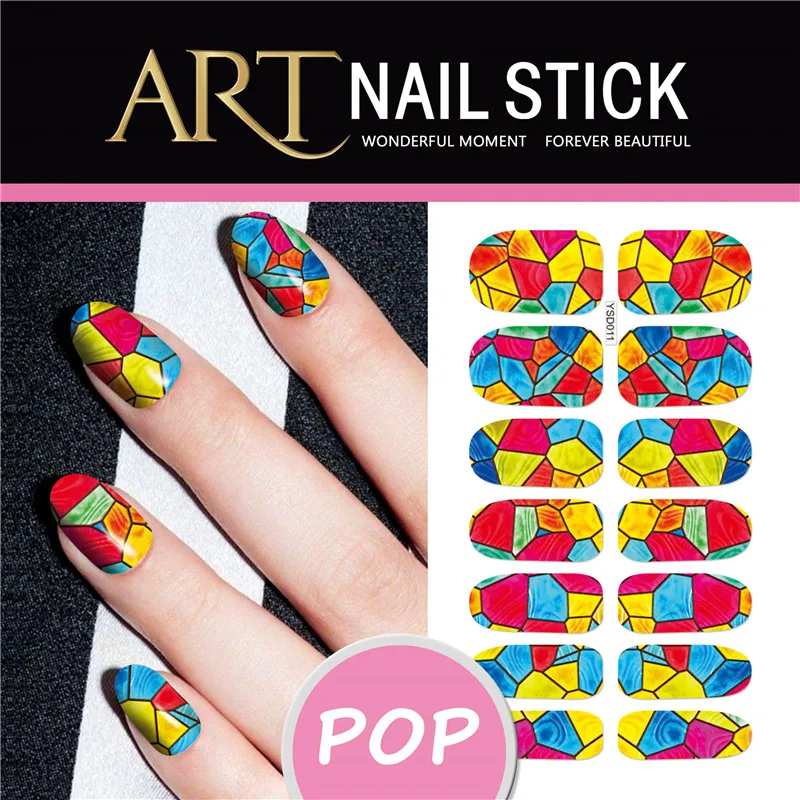 Fashion design nail stickers decoration nail art flower packaging