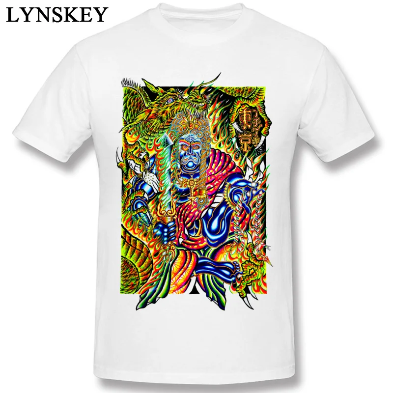 Slim Fit Casual Summer Fall Fudo Myoo AcalaCandarosana T-shirts 100% Cotton Round Neck Adult Tops Shirts Printing Sweatshirts white