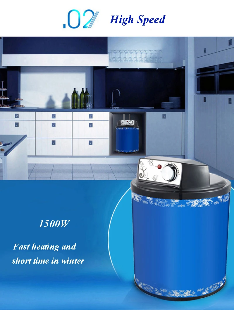 Household Miniture Water Heater 1500w Electric Water Heating Machine 10L Freestanding Electric Boiler Calorifier images - 6