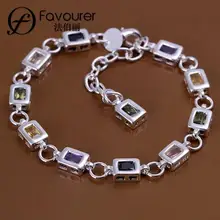 Модные ювелирные изделия серебряный браслет браслеты стеклянные бусины в форме сердца Strand браслеты для женщин