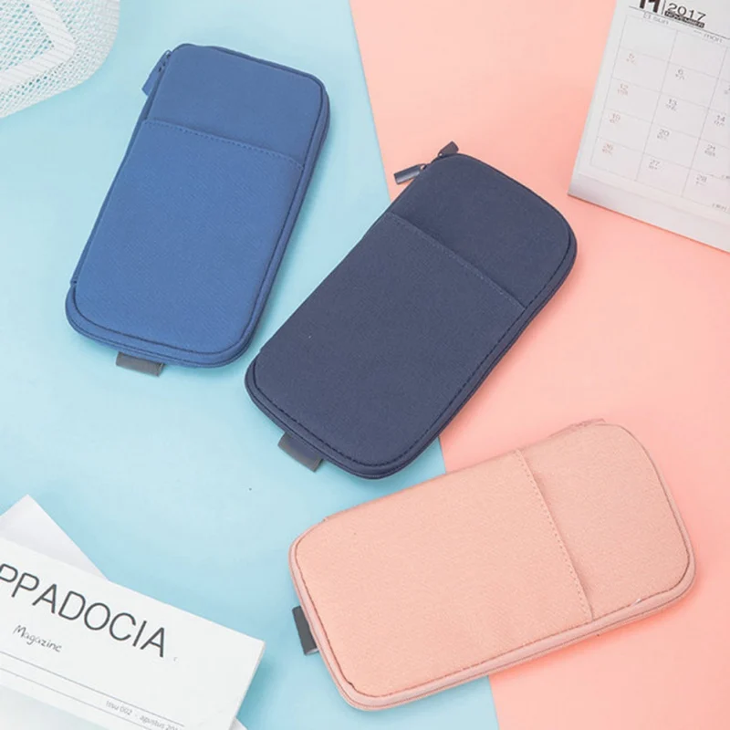  Portable Clothes Storage Bag Organizer Canvas Student Stationery Bag Cosmetic Storage Bag Folding O