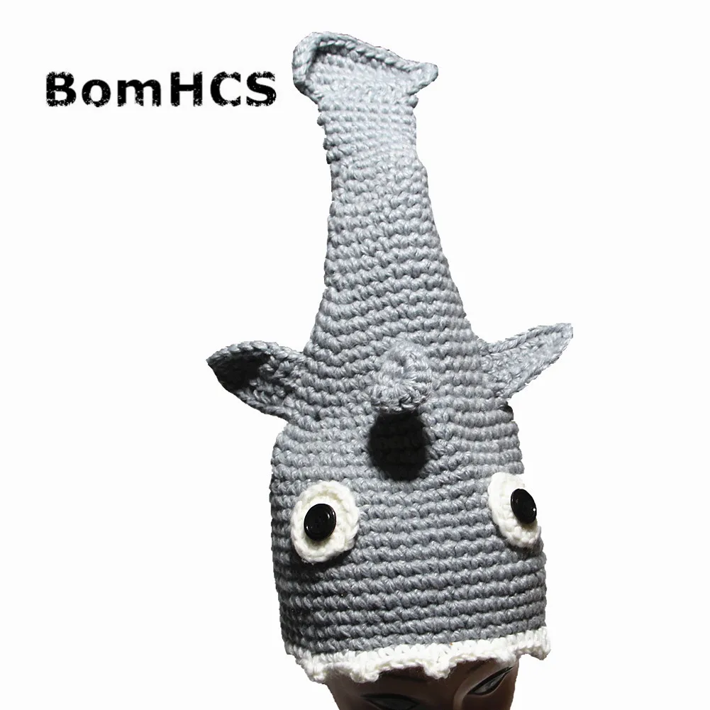 BomHCS Novetly Shark Hat ручная работа вязаная шапочка с животными для мартовских вечерние подарки