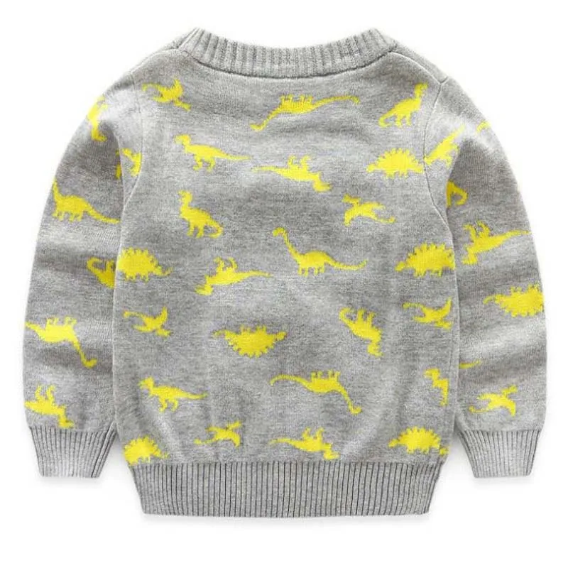 Детские свитера для мальчиков; коллекция года; сезон весна-осень; детский пуловер с милым рисунком; женский полувер для маленьких мальчиков; BC390 - Цвет: grey