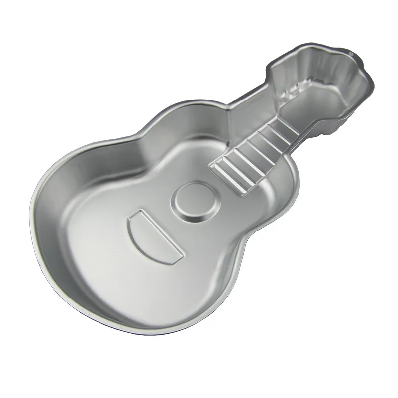 DIY Cake Bakeware Tools Music Guitar Shape Cake Pan Metal Cake Mold Decorating Aluminum Alloy Fondant Cake Mould Baking Pan8